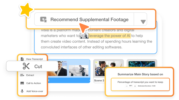 Easily generate lead outreach content with AI video editing in Visla’s personalized lead video creator.